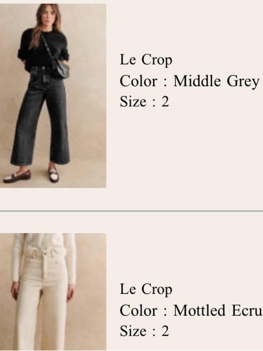 Sezane Le Crop High-Rise Jeans in Middle Grey